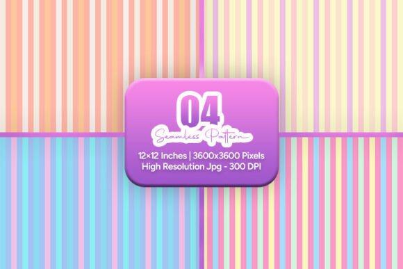 Colorful Pastel Stripe Pattern Pack
