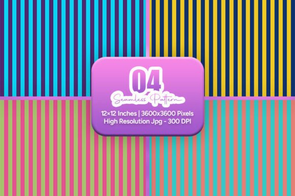 Colorful Vertical Stripe Pattern Set: A Versatile Design Resource for Creatives