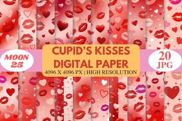 Cupid’s Kisses Digital Paper