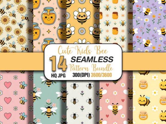 Cute Kids Bee Seamless Pattern: A Trending Design for Creative and Business Use