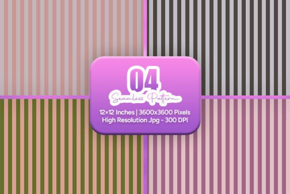 Rich Tone Striped Seamless Pattern Set: Elevate Your Creative Projects with Timeless Design
