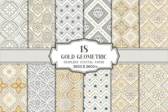 Teal Gold Geometric Seamless Pattern: A Timeless Design for Creative Projects