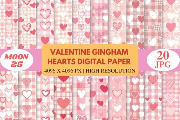 Valentine Gingham Hearts Digital Paper: A Strategic Choice for Creative Projects