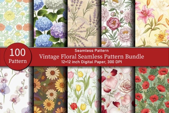 Vintage Floral Seamless Pattern Bundle: A Strategic Design Resource for Creative and Professional Projects